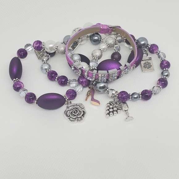 Beautiful ladies stack bracelet set - Picture 5 of 7